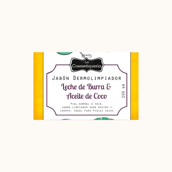 Jabón Dermolimpiador – Leche de burra y Aceite de coco